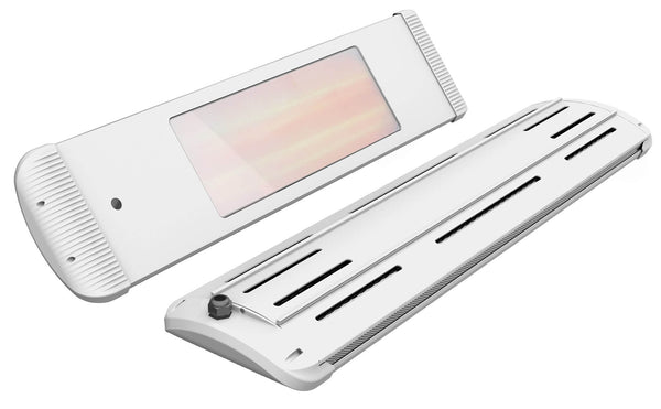 Stufa Elettrica ad Infrarossi 118x25x7,5 cm da Parete 2400W Dimmerabile Moel Aaren Bianco sconto