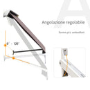 Tenda da Sole a Caduta 180×70 cm in Alluminio e Poliestere Marrone
