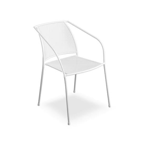 Sedia da Giardino in Ferro Traforato Taddei Netty Bianca sconto