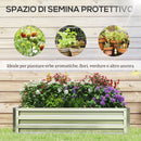 Letto per Orto Rialzato 120x60x30,5 cm a Fondo Aperto con Rivestimento in Acciaio Zincato Argento      