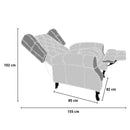 Poltrona Relax Reclinabile in Tessuto Tortora