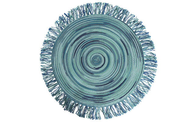 acquista Set 6 Tovagliette Tonda con Frange Ø44 cm Villa d'Este Home Tivoli Baita Acqua