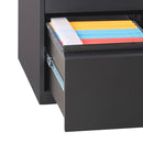 Classificatore 3 Cassetti 46x62x101,2 cm in Metallo Nero
