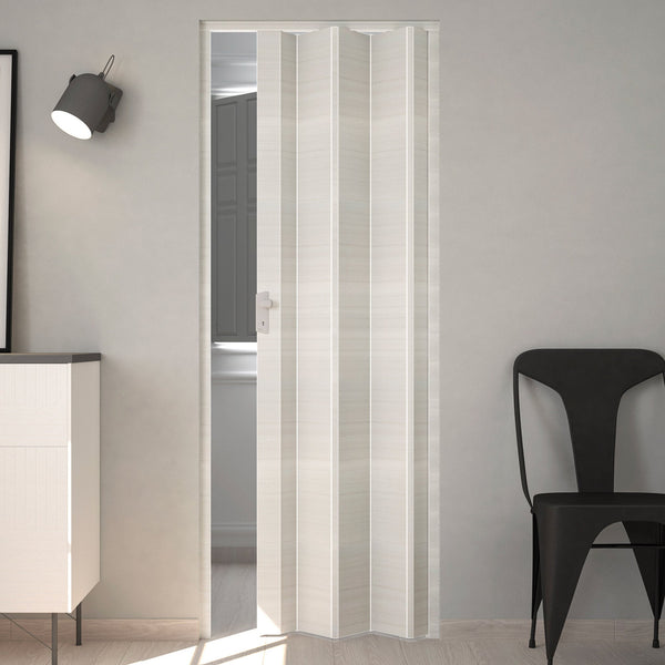 prezzo Porta a Soffietto da Interno 83x214 cm in PVC Caroline Palissandro Bianco Orizzontale