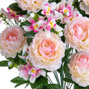 Set 2 Bouquet Artificiale Ranuncoli/Orchidea Artificiali X 18 50 cm 