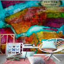 Fotomurale - Parte Settentrionale Della Città Di New York - Mappa Carta Da Parato Erroi