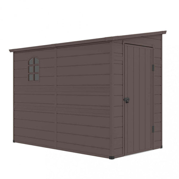 acquista Casetta Box da Giardino Hause 143x247x194 h cm in Plastica Marrone