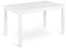 Tavolo Allungabile 130/210x80x76 cm in Legno Top in Melaminico Bianco Frassinato
