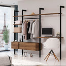 Kit Struttura Modulare Raccordi e 2 Profili a Pavimento e Parete in Alluminio Emuca Zero Nero