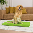 Maxi Cuscino Imbottito e Trapuntato per Cani Gatti in Microfibra Verde Mela