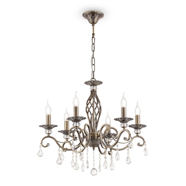 acquista Lampadario Royal Classic in Metallo Grace Ottone
