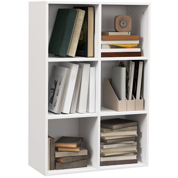prezzo Libreria a Cubi 65,5x30x97,5 cm 6 Vani a Giorno Rivestimento in Melamina Bianco