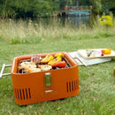 Barbecue Portatile a Carbone Carbonella 42,5x34,7x 23 cm in Metallo Cube Arancio