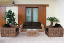 Tavolino Polinesia 38x78x56 cm in Rattan Marrone