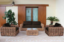 Tavolino Polinesia 38x78x56 cm in Rattan Marrone