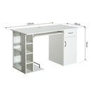 Scrivania da Ufficio Porta PC con Ripiano Tastiera Bianco 74x120x60 cm 