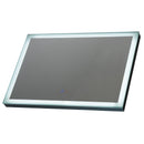 Specchio con Lampada Led e Antiappannamento in Alluminio Cromato Argento 80x60 cm 
