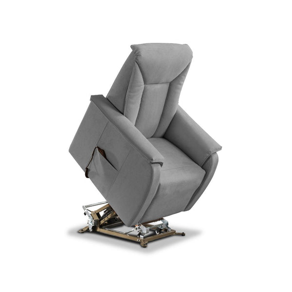 Poltrona Alzapersona Elettrica 2 Motori 82x108x84 cm Baila in Microfibra Dispositivo Medico 1 Grigio Chiaro online