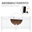 Copritermosifone in Legno MDF Bianco 172x19x81 cm 