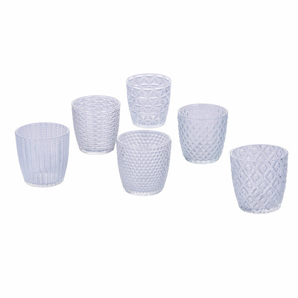 Set 6 Bicchieri Acqua in Vetro 300 ml Villa d'Este Home Tivoli Geometrie Clear online