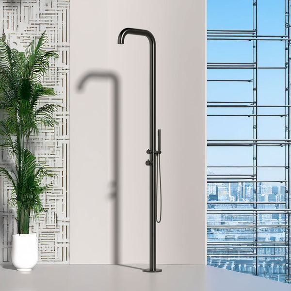 online Doccia da Giardino in Acciaio Inox con Miscelatore e Doccino Sined Chia Canna di Fucile