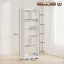 Libreria Moderna a 6 Ripiani 60x23,6x170 cm con Divisori in Pannello Truciolare Bianco      