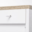 Credenza da Cucina 90x30x90 cm a 3 Ante Ripiani Regolabili Stile Minimalista Nordico in Legno Bianco      