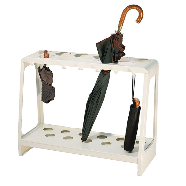 prezzo Portaombrelli Design Moderno Rettangolare Capienza 17 Ombrelli in Acciaio Bianco