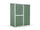Casetta Box da Giardino in Lamiera di Acciaio Porta Utensili 155x100x192 cm Enaudi Verde
