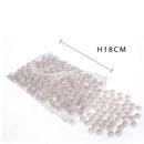 Set 1728 Bacche Decorative con Glitter in Foam Bianco