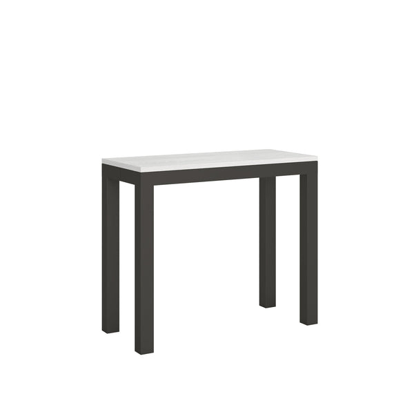 sconto Consolle Allungabile 90-300x40x77 cm in Nobilitato Bianco