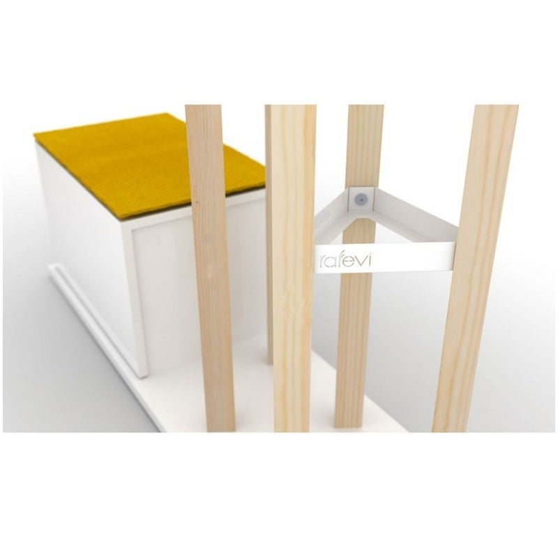 Appendiabiti scarpiera 120x36x168 cm Katana rovere bianco