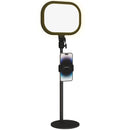 Lampada da Scrivania LED con 5 Colori di Luce e Supporto per Telefono Nero   