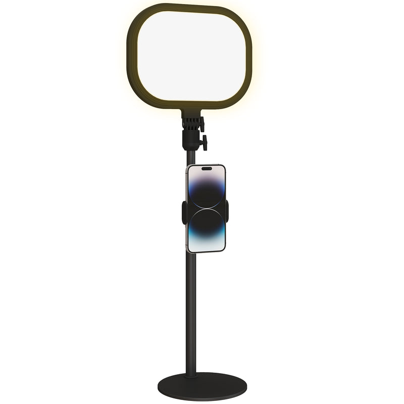 Lampada da Scrivania LED con 5 Colori di Luce e Supporto per Telefono Nero   