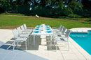 Tavolo Allungabile da Giardino 135/270x90x75 cm Montecatini in Alluminio Bianco