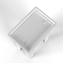 Mobile Lavatoio 59x40x74 cm Monoblocco in Resina PP Bianco