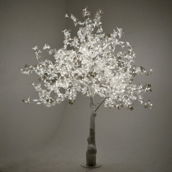online Albero di Natale Luminoso con 1112 Led Bianco Caldo 150xH250cm Acero Bianco