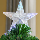 Albero di Natale Artificiale 90 cm 90 Rami in PVC e Fibra Ottica con 12 LED 