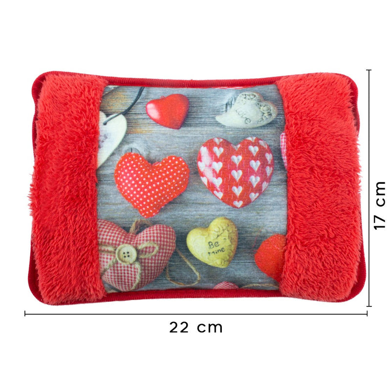 Borsa Acqua Calda Elettrica Scaldamani Ricaricabile Rosso