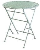 Set Tavolo e 2 Sedie Pieghevoli da Giardino in Metallo Ragusa Verde