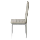 Set 6 Sedie 41x41x96 cm in Similpelle da Interno Grigie