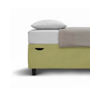 Letto Singolo Contenitore Imbottito Microfibra Tè Verde BoxMax Testata Soft Varie Misure