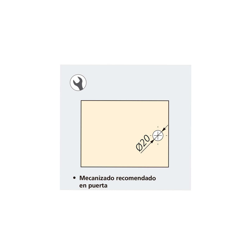 Maniglie con Rosetta Ovale per Porte Interne Forma L Acciaio Inossidabile Nichel 2 Sets Emuca