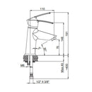 Rubinetto Miscelatore Monocomando per Bidet in Ottone bidet Dynobi Cromato
