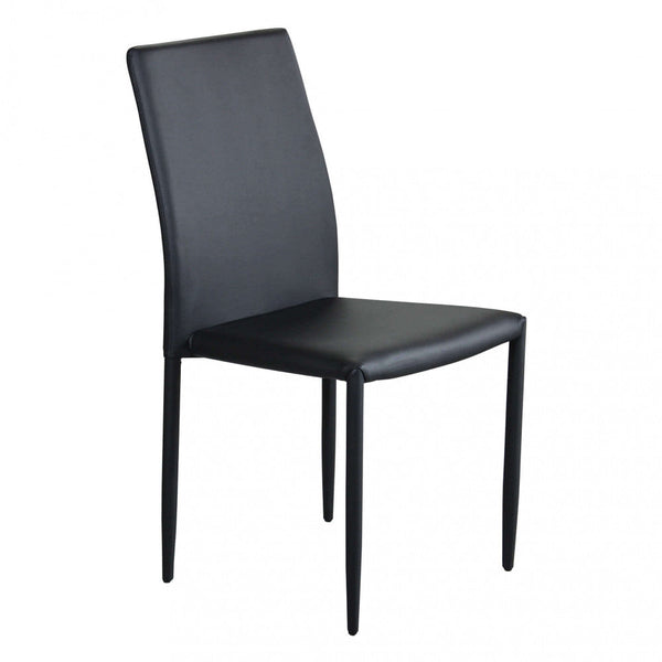 Sedia Cammie 41x50x91 h cm in Similpelle Nero sconto