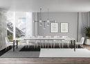 Tavolo Allungabile 180-440x90x77 cm Karamay Bianco Frassino
