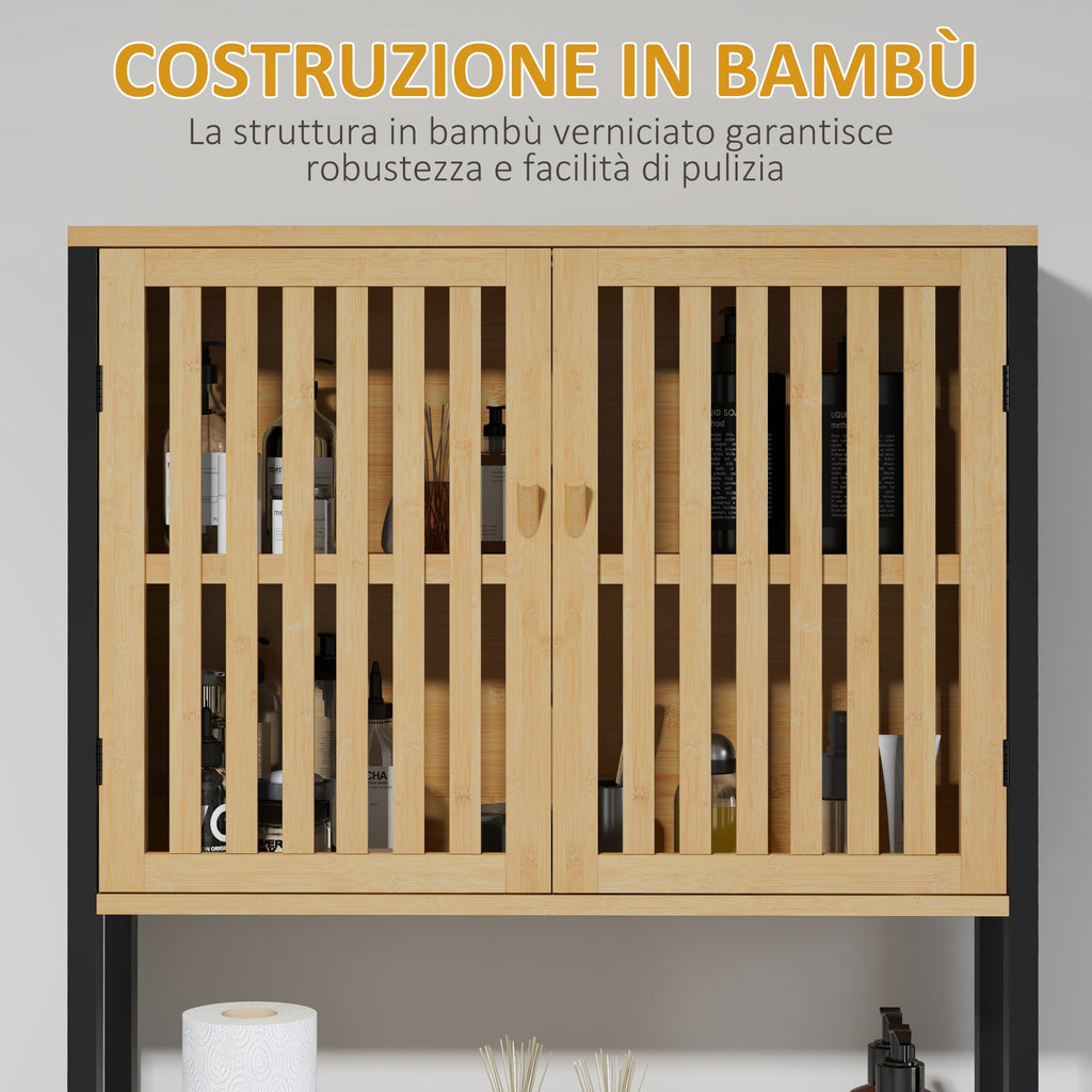 Armadietto Medicinali Bagno ChooChoo Armadietto Da Bagno A Parete A 2 Ante Con 3 Ripiani Aperti Arredamento Bagno Compatto Armadietto Medicinali Bagno ChooChoo Armadietto Da Bagno A Parete A 2 Ante Con 3 Ripiani Aperti Arredamento Bagno Compatto
