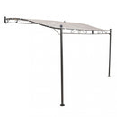 Gazebo Pergola Addossato 3,5x2,5 m in Acciaio Antracite