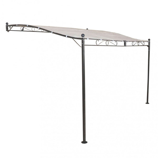Gazebo Pergola Addossato 3,5x2,5 m in Acciaio Antracite acquista