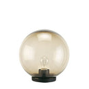 Lampada Testa Palo a Sfera Fume Diametro 20Cm Colore Nero per Esterno Linea Globo Sovil